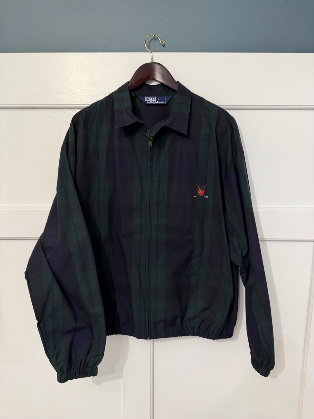 Vintage Ralph Lauren Blackwatch Plaid Bomber Jacket - Navy & Green